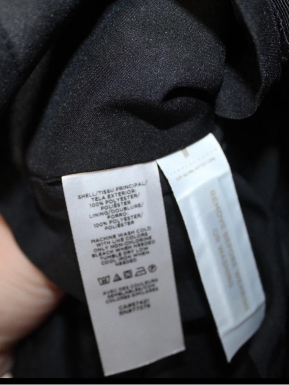 Ann Taylor black tweed frayed trim flared sleeve shift mini dress - Picture 8 of 13